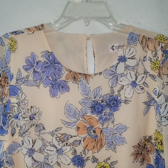 Nanette Lepore Dress Womens 4 Pink Floral Print Bella Donna‎ Ruffle Bell Sleeve - Picture 3 of 12